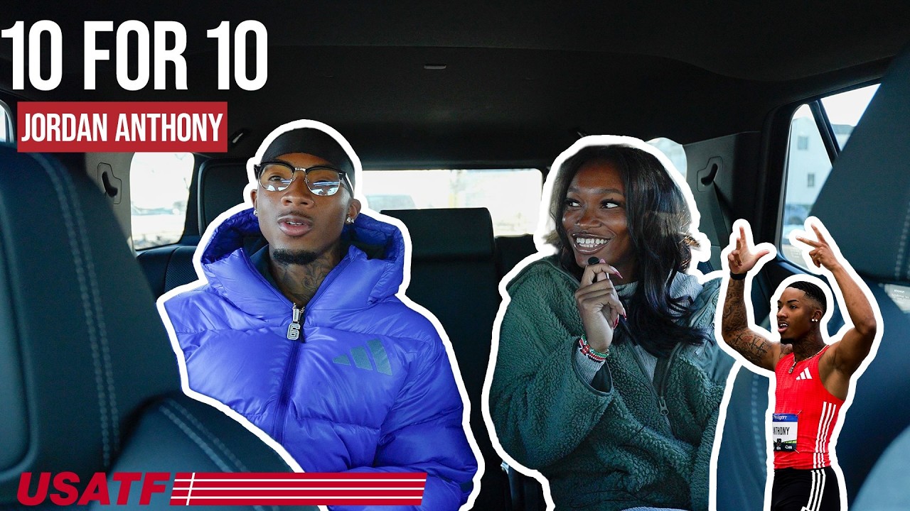 Джордан Энтони забивает 10 из 10 | Спринтеры SEC, празднование победы и музыка | Легкая атлетика США