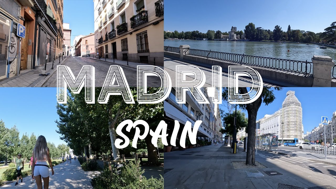 Madrid Spain Walking Experience El Retiro Park Puerta de Alcala and Puerta del Sol 4K POV