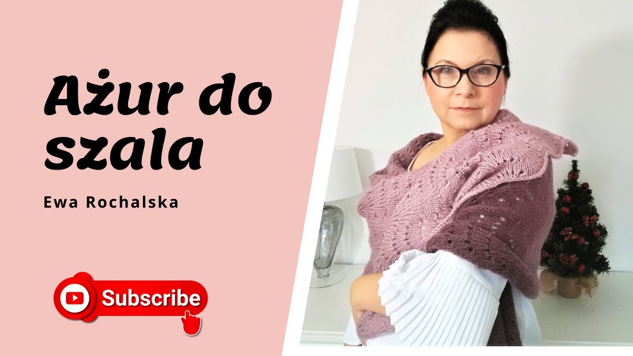 Ażur do szala z włóczki Angora Gold Ombre Batik