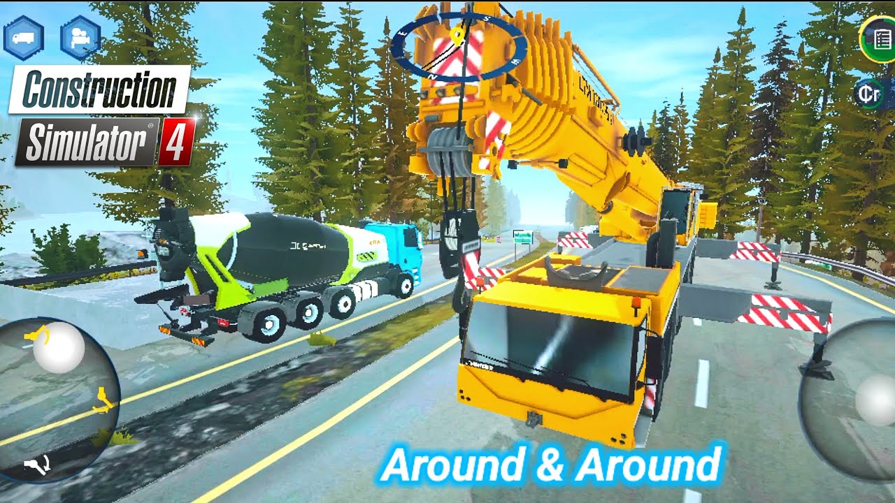 Heavy Bridge Construction Simulator 4 -  LTM 1300 Mobile Crane Operator - Around & Around
