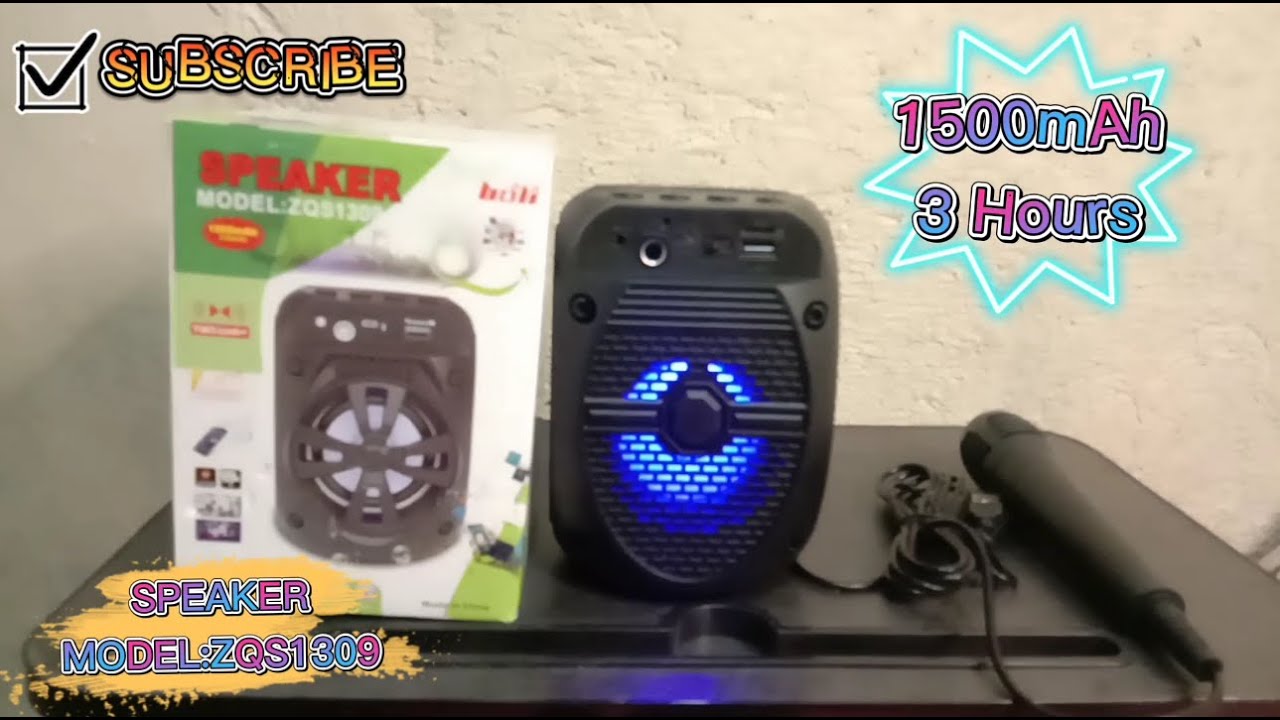 Super Bass Portable Bluetooth Speaker with Mic BT-1308 BT-1309 (3 inch) Wireless Bluetooth Unboxing