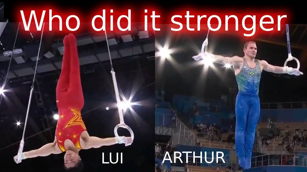 Кто лучше справился? Анализ двух олимпийских чемпионов на кольцах.