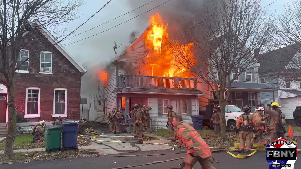 Buffalo Fire 2nd Alarm 115 Goethe St With MVA