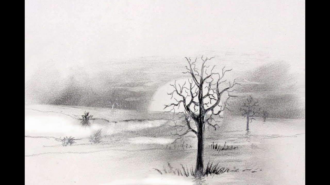 COMMENT DESSINER UN  PAYSAGE AVEC UNE TECHNIQUE RAPIDE