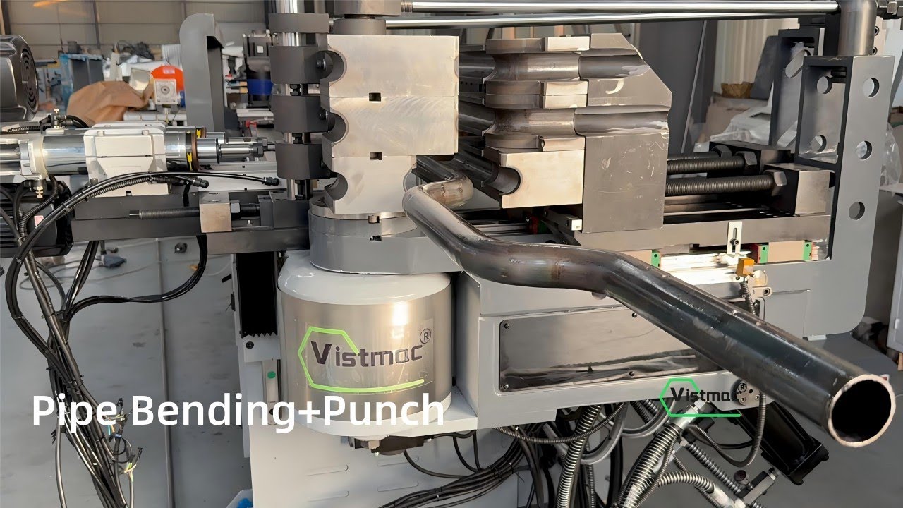 Automatic CNC Tube Bender with Integrated Punching and Drilling System