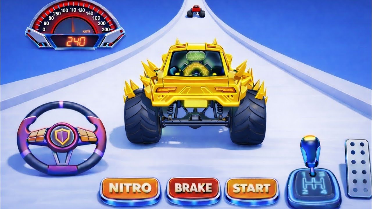 Monster Truck Stunt Mega Jump Gameplay | Insane Ramps & Extreme Crash Moments