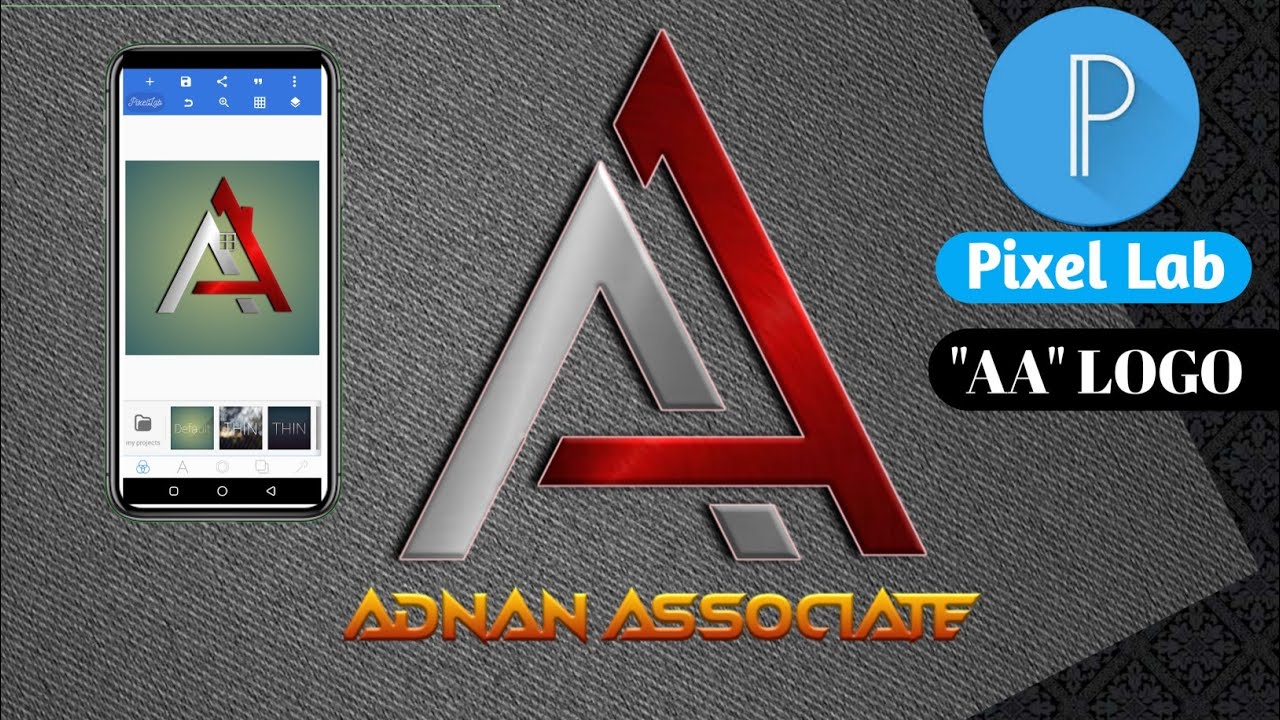 AA Logo Design tutorial  Pixel Lab | AA 3d logo bnaye pixellab | androd mobail | salman