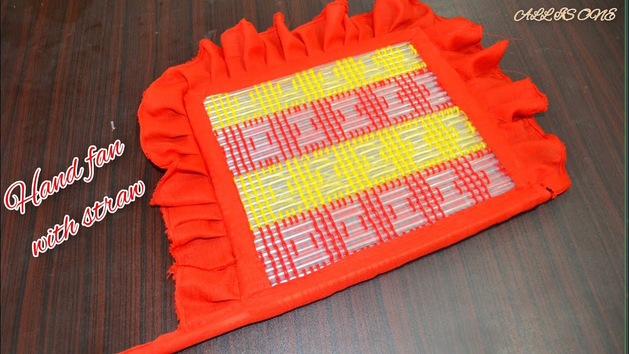 Hand fan with straw new design by ALL IS ONE. Hand fan. Hand fan New design. fan.