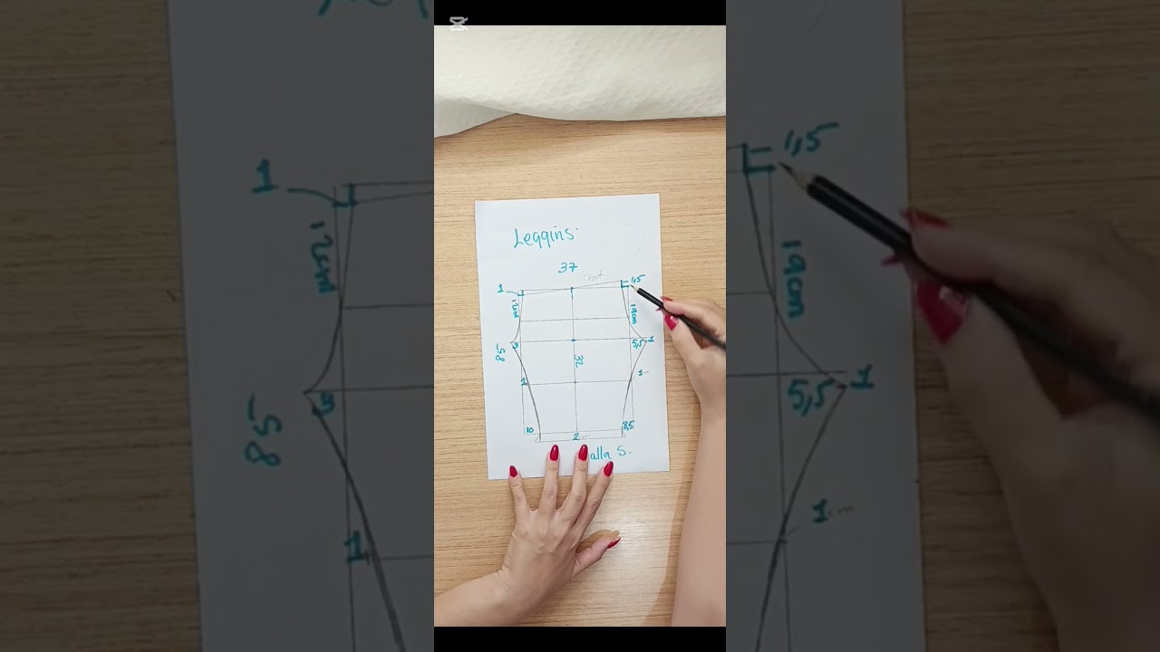 ✨️PATR&Oacute;N DE LEGGINGS🧵 #tutorial #costuraalamedida #patronaje #leggins