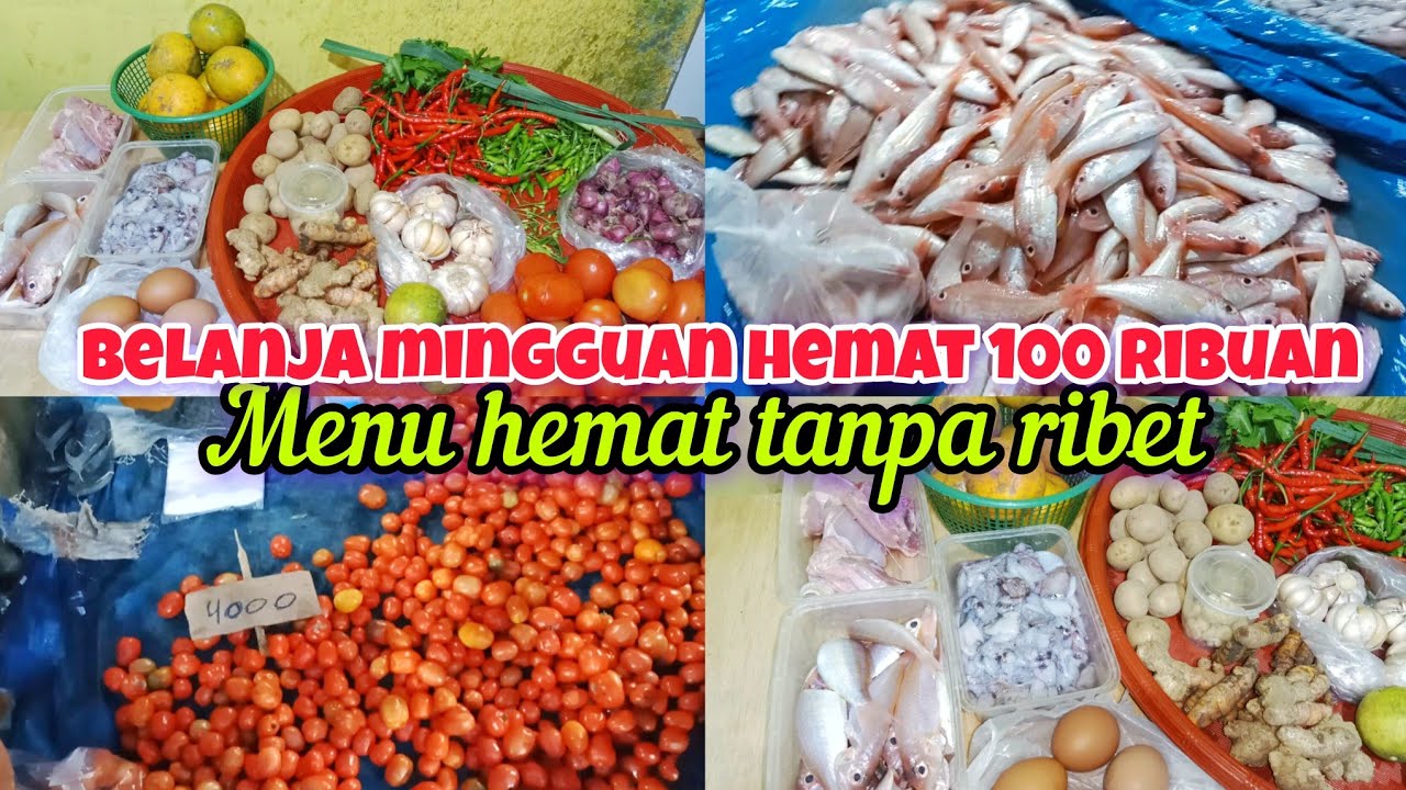 BELANJA MINGGUAN HEMAT 100 RIBUAN || MENU HEMAT TANPA RIBET 