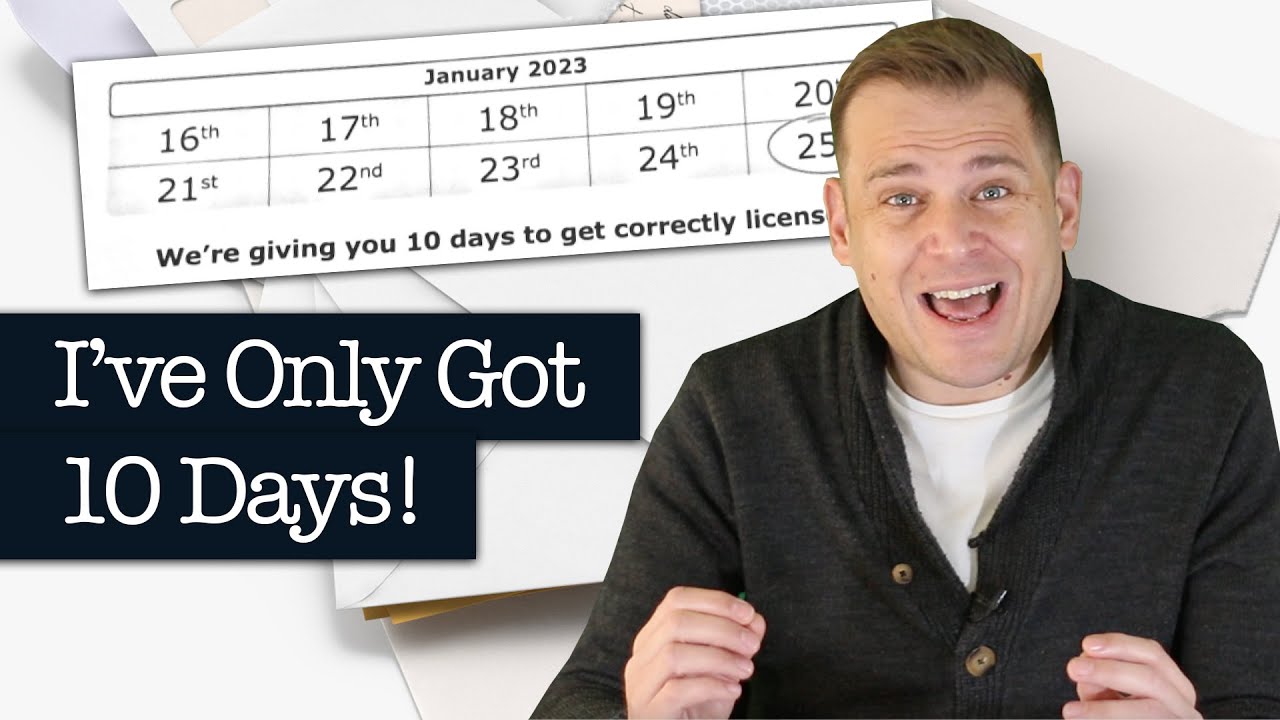 У меня есть 10 дней, чтобы купить телевизионную лицензию или что-то еще!