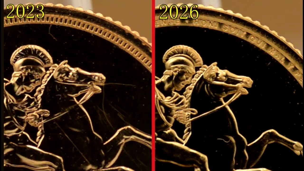 2026 and 2023 UK Gold Sovereign coins, reviewed and compared. British Royal Mint
