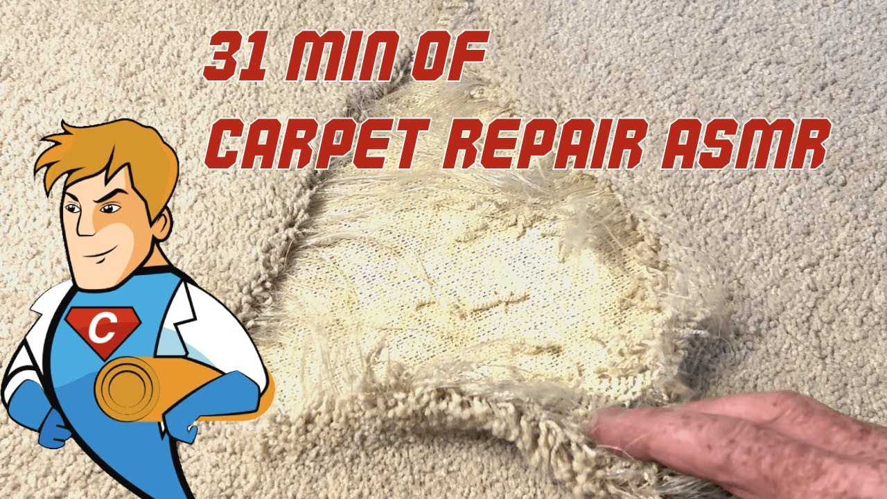 ASMR Carpet Guy repairs a triangle patch in a doorway in 31 minutes