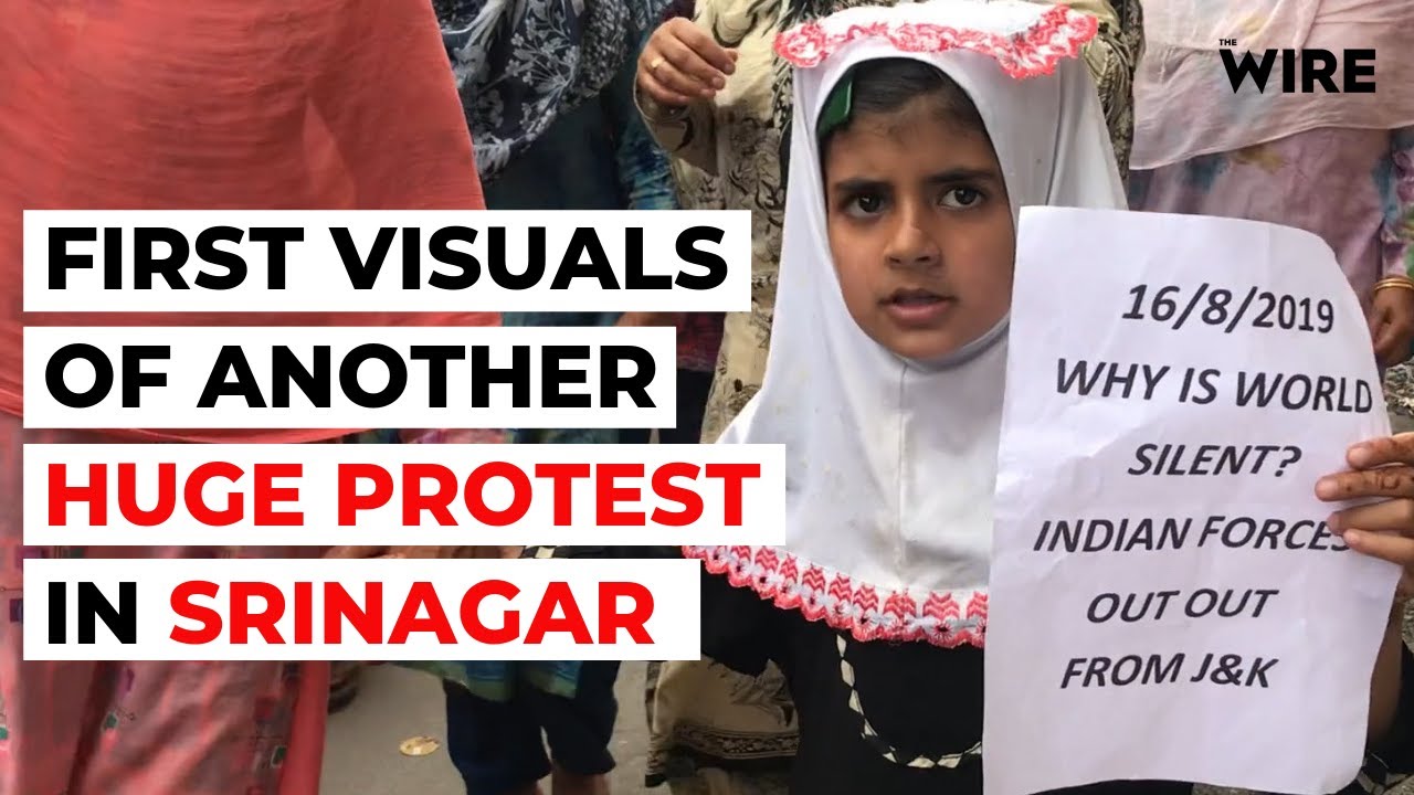 In Srinagar, First Visuals of Another Large Protest Against Modi's 370 Move