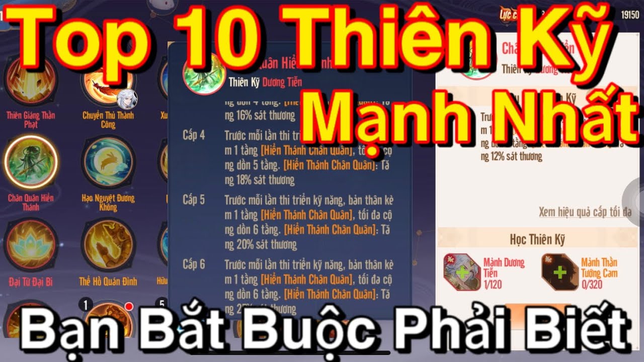 Tây Du VNG | Hướng Dẫn 10 Thiên Kỹ Mạnh Nhất Cho Cày Chay, Nông Dân, Địa Chủ