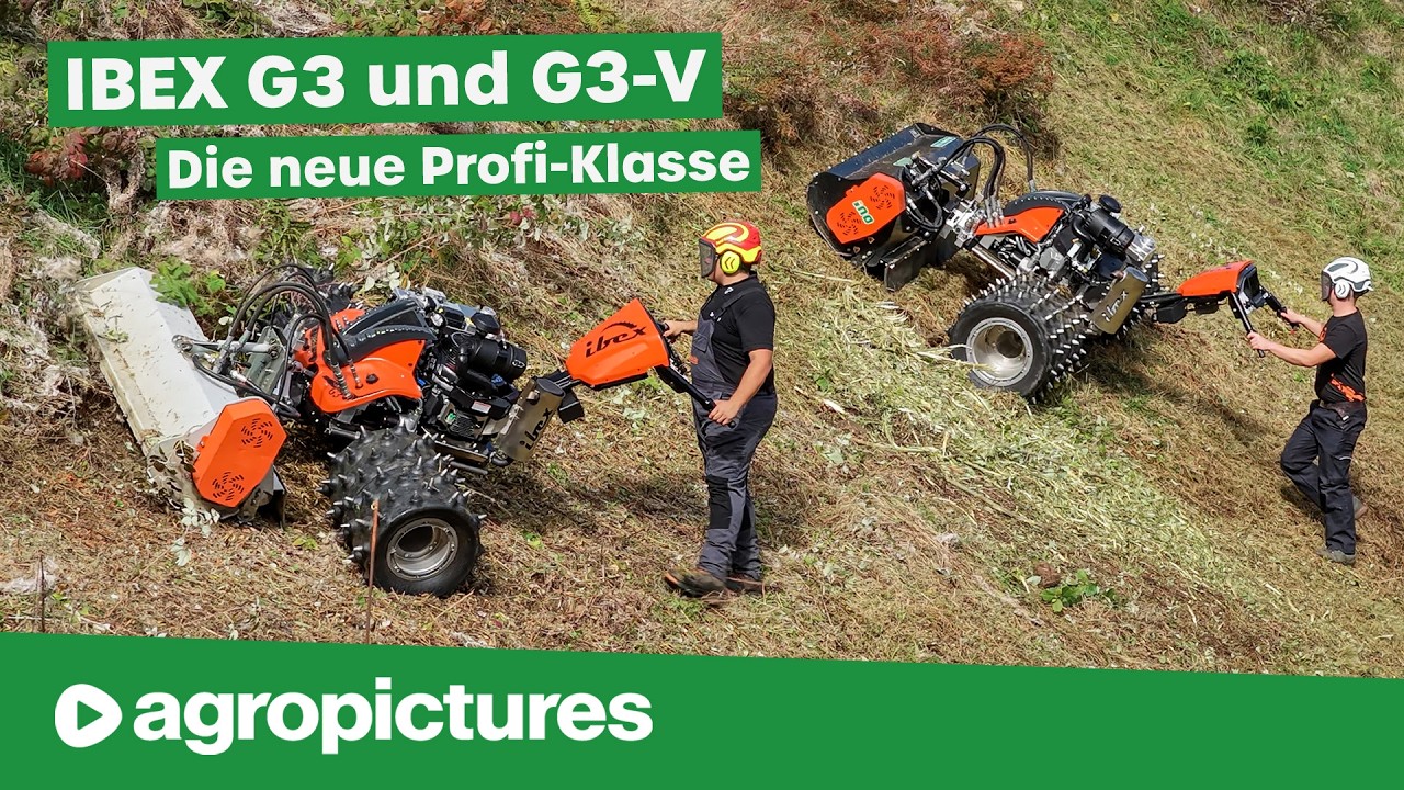 Mulchen extrem am Hang mit TerraTec IBEX G3 und G3-V Motormäher | Die neue Einachser Profiklasse