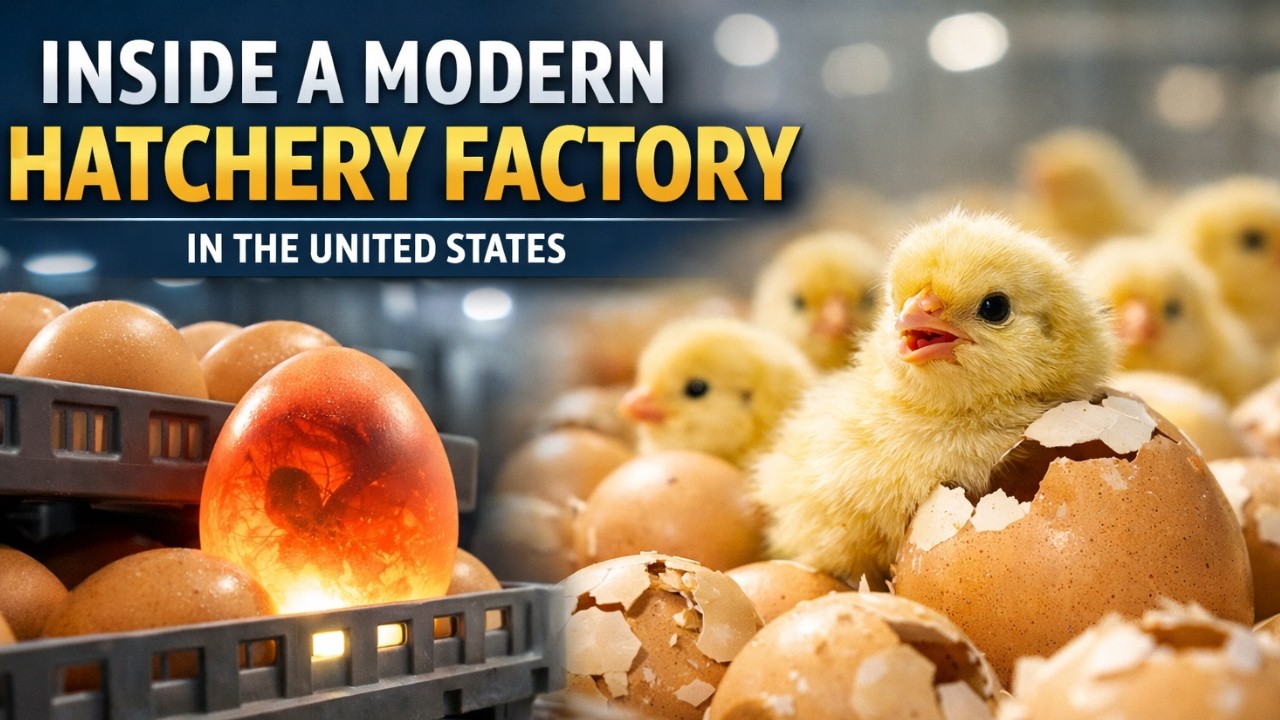 🏭 Inside a Modern Hatchery Factory in the United States – How Chicks Hatch from Eggs | Full Process