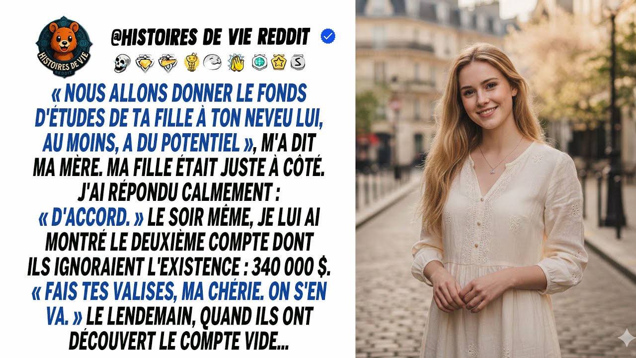 Ma mère a pris l'épargne de ma fille pour mon neveu, car lui « a du potentiel ».