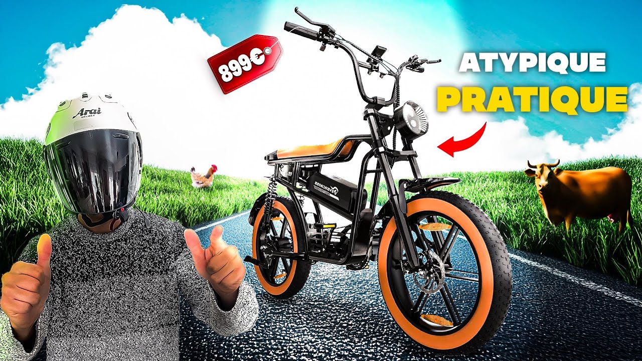 EVERCROSS EK30 - UN FAT BIKE ÉLECTRIQUE STYLE MOTO CAFÉ RACER LÉGAL !!