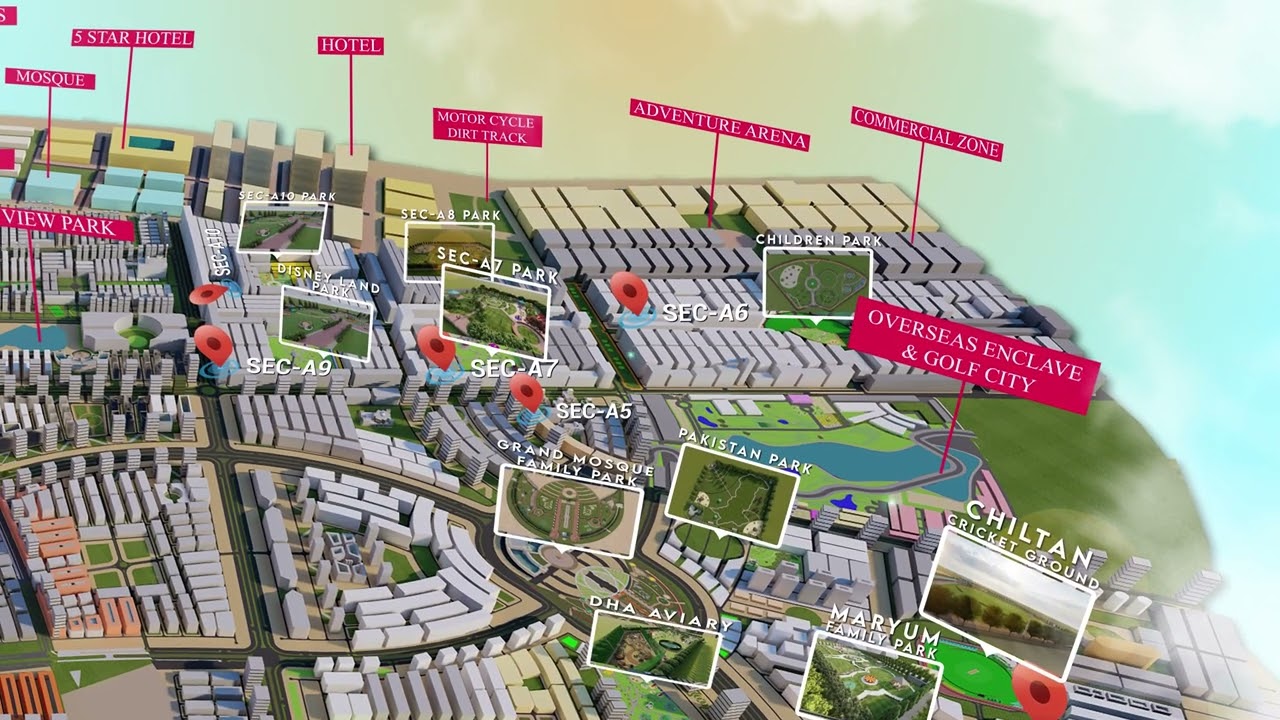 DHA Quetta 3d Map Animation