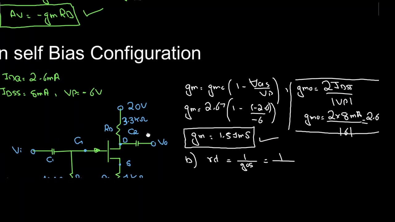 Example on AC self Bias configuration| AC analysis self Bias configuration Example