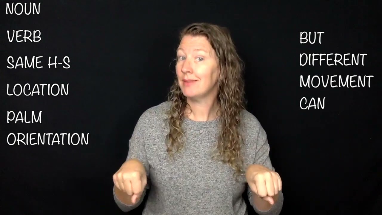Noun-Verb Pairs in ASL (Part 1)