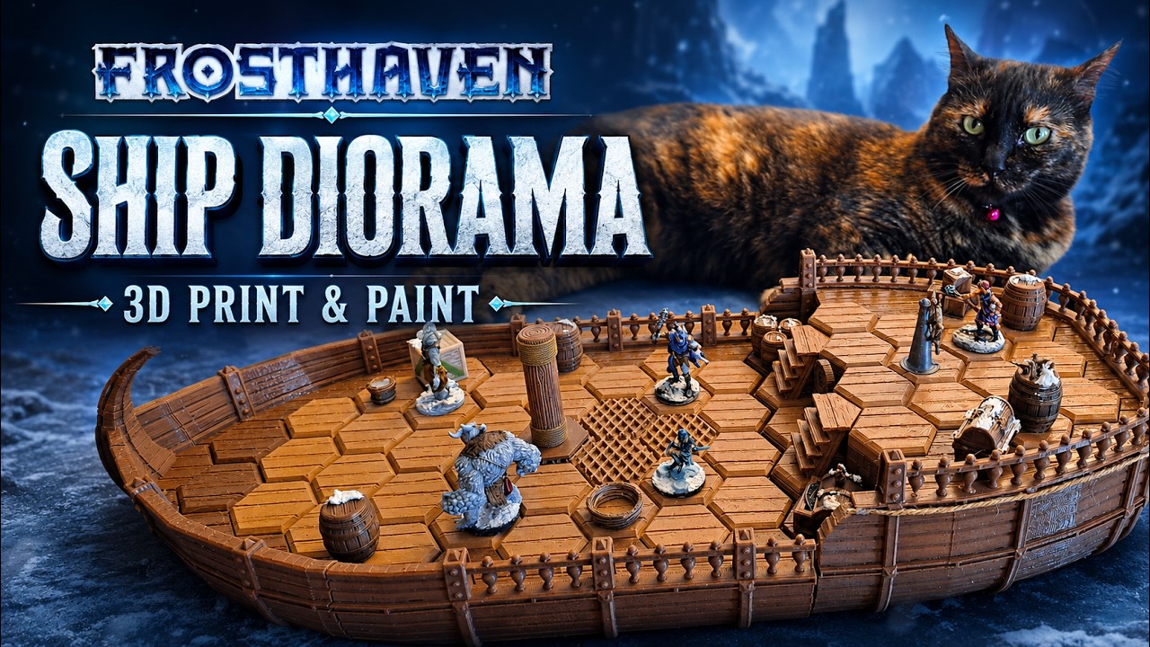 Frosthaven Ship Diorama | 3D Print and Painting with Lotus Thalia & Mildy #frosthaven  #lotusthalia