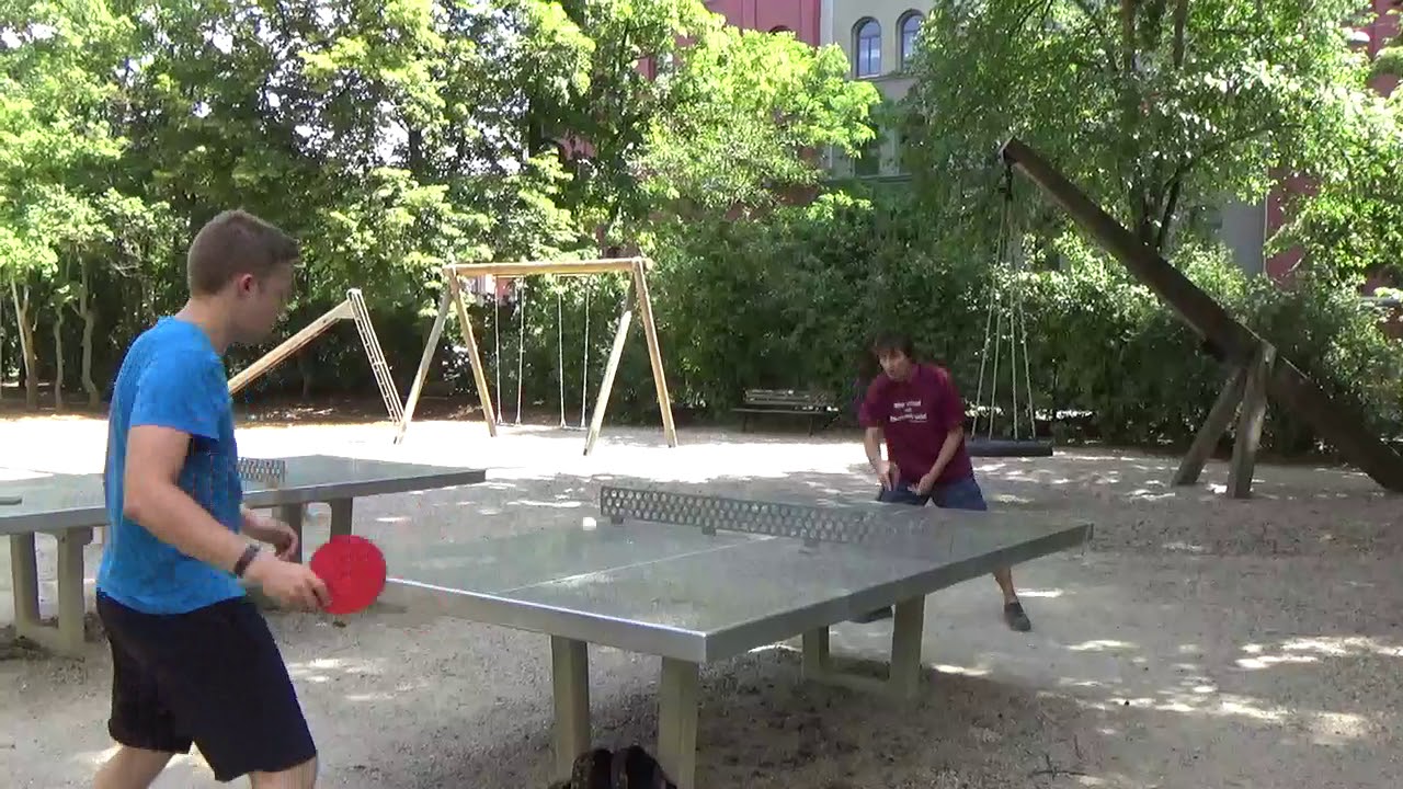 Tischtennis an der Frauenschule Fuerth  mit den Steinb     an der Steinplatte 20190619  20