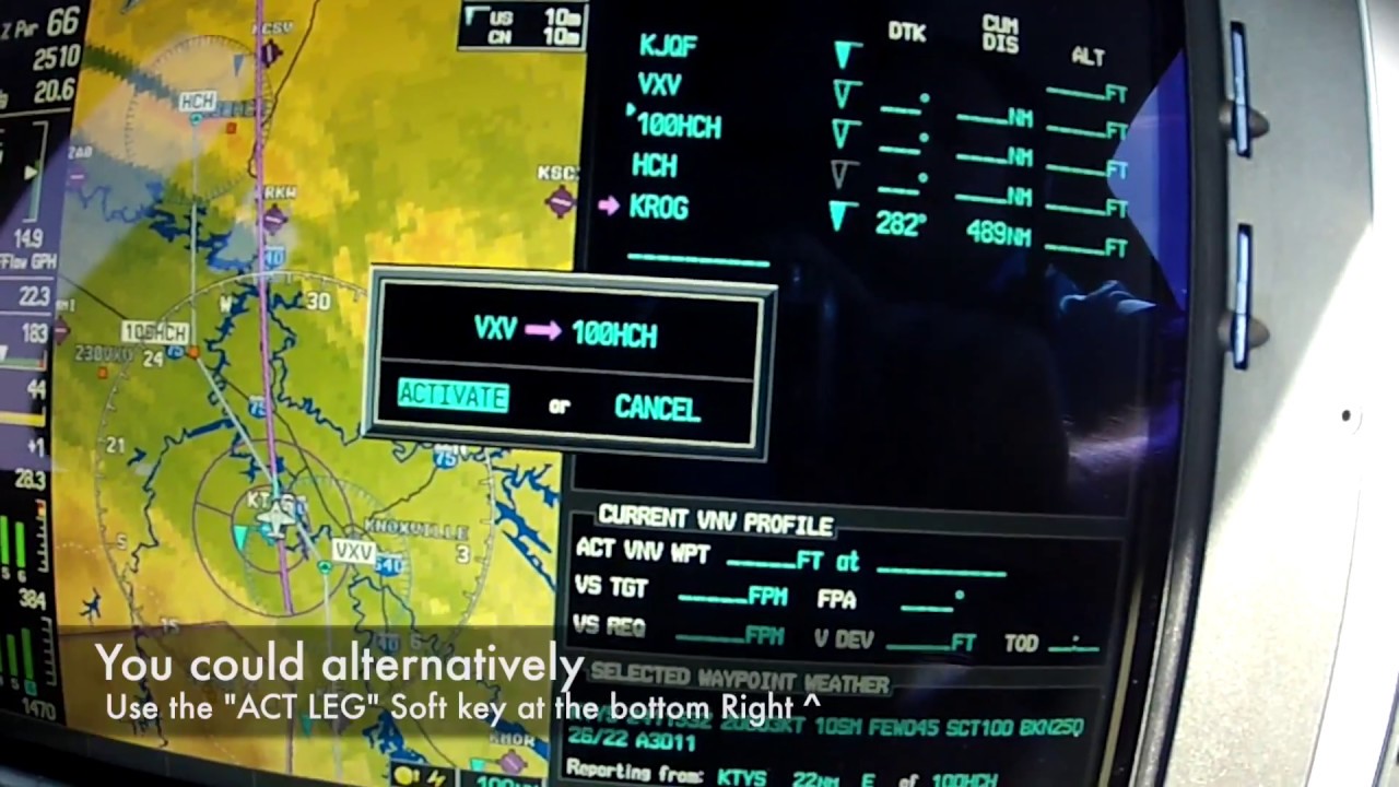 Garmin Perspective User defined waypoint for VOR cross radial
