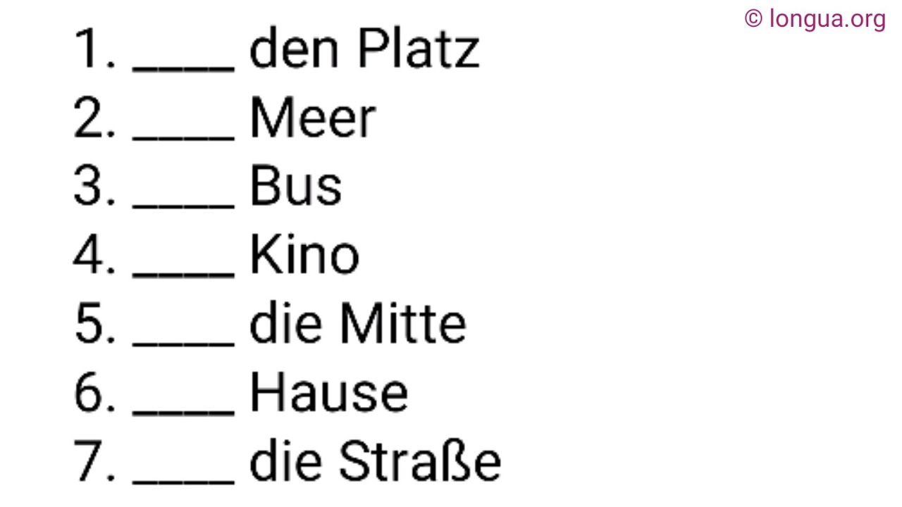 Er geht, sie fährt, an zu nach in auf,  Akkusativ oder Dativ, Platz oder Richtung, wo oder wohin,