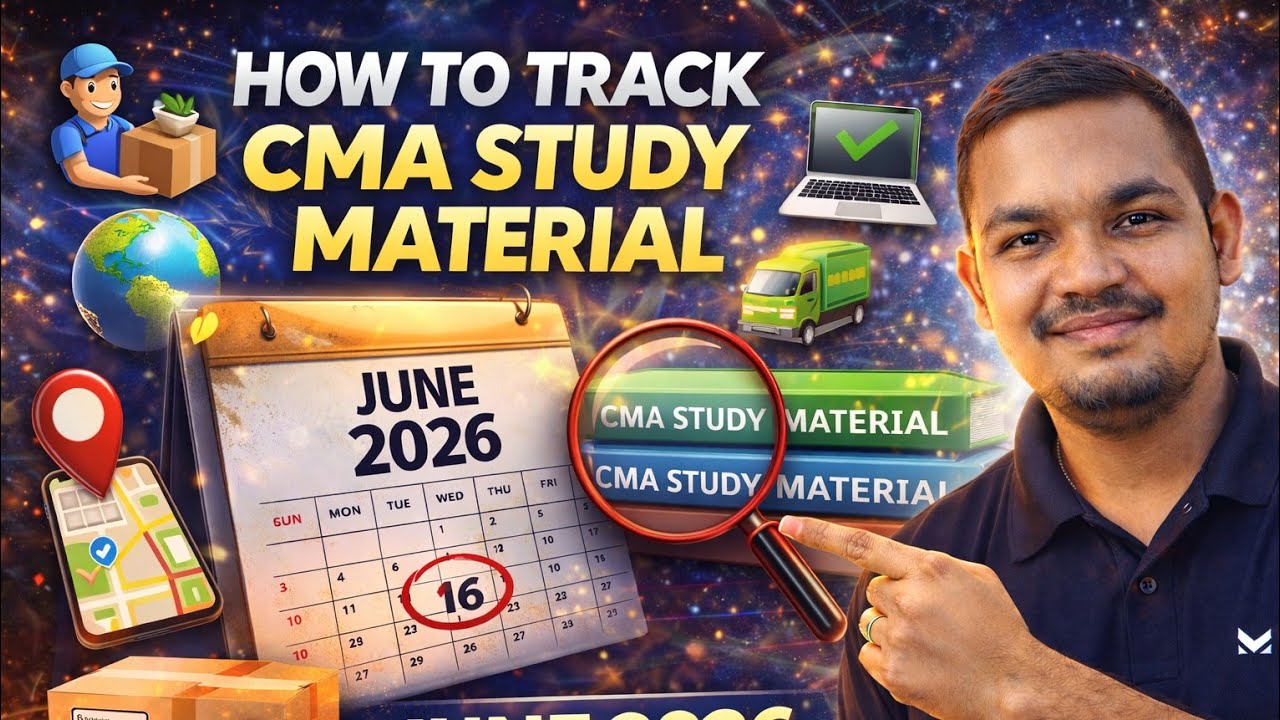 😱 cma books not received? | how to track cma study material june 2026