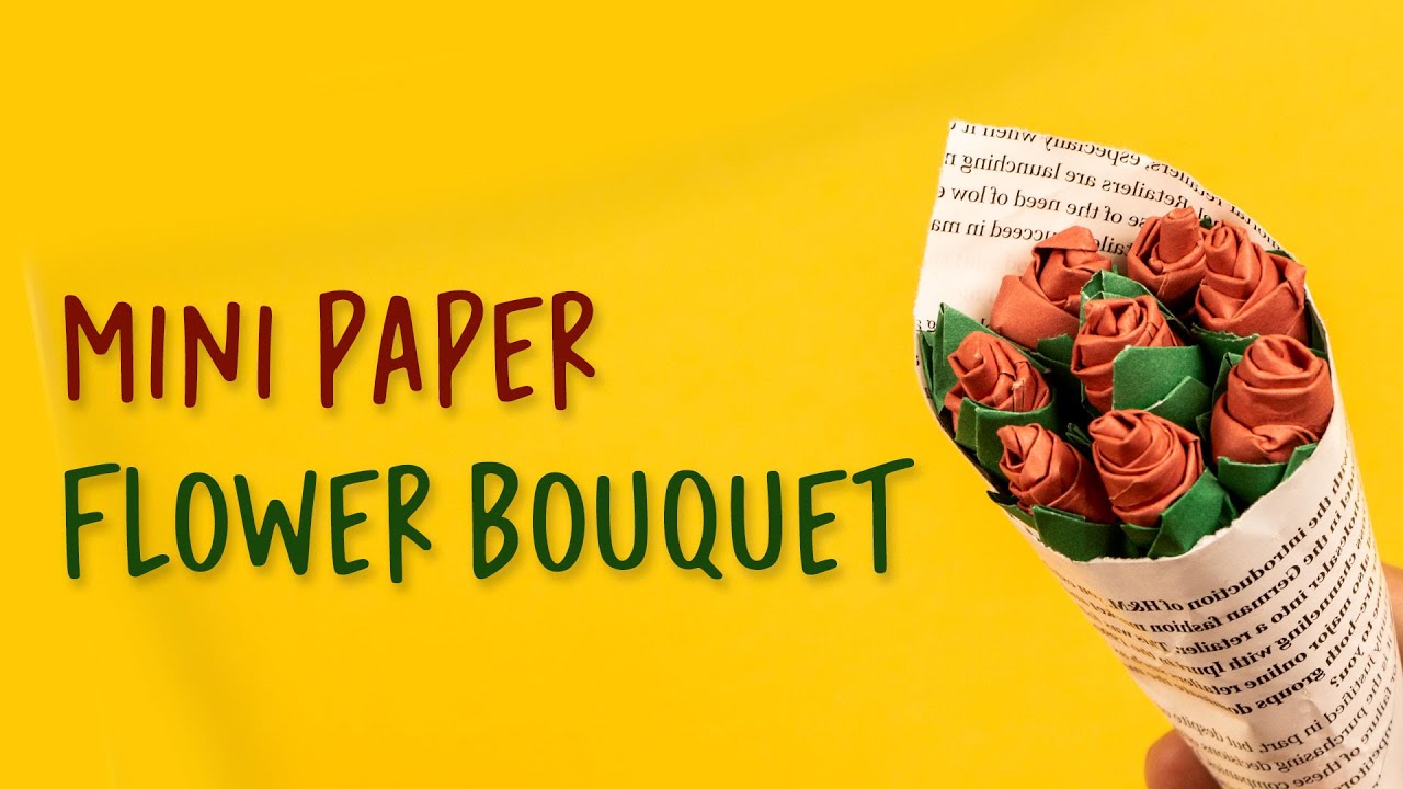 DIY MIni Cute Paper Flower Bouquet Craft | Easy Paper Craft for kids | 92Crafts