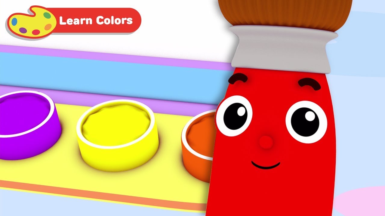 Learn Colors with Petey Paintbrush | Early Learning Videos for Baby Brain Development & Education