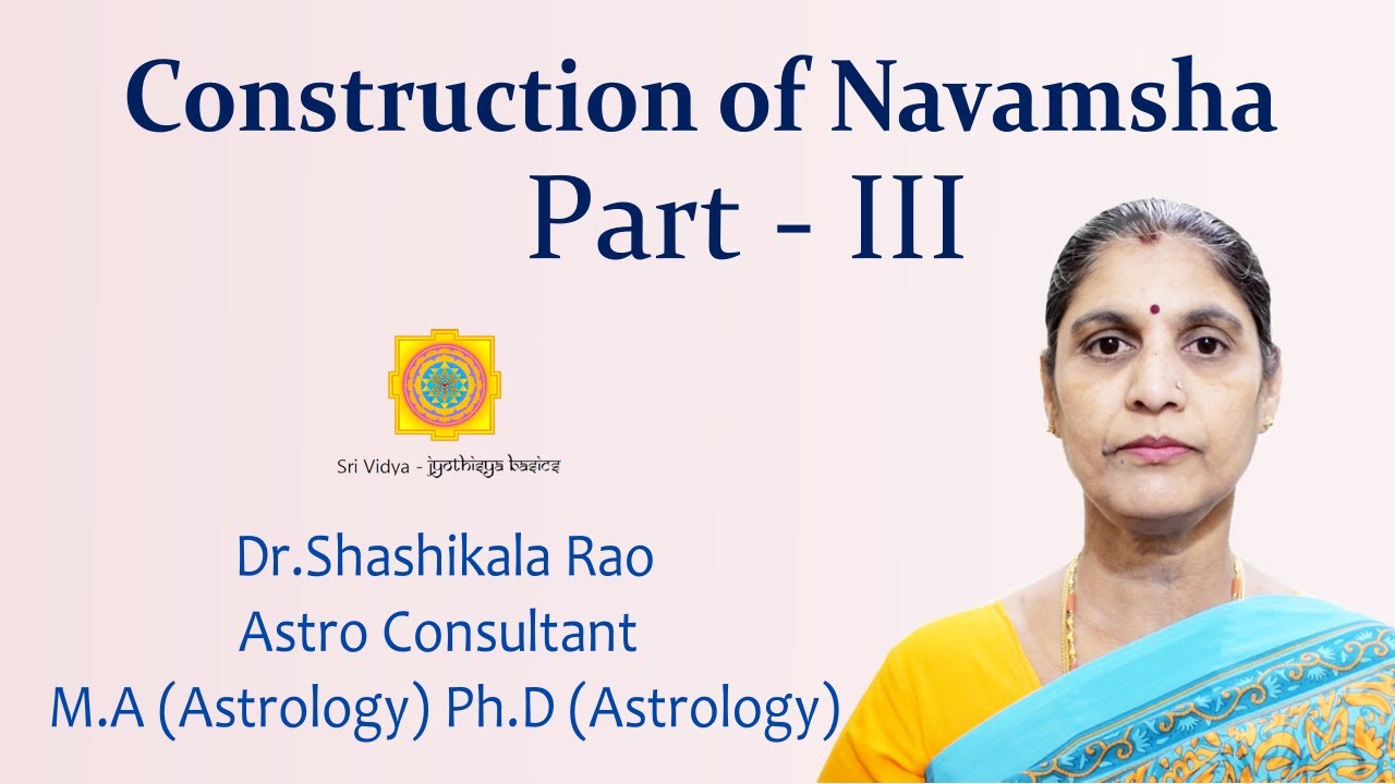 Construction of Navamsha (Part 3 of 3) - Jyothishya Basics (English)