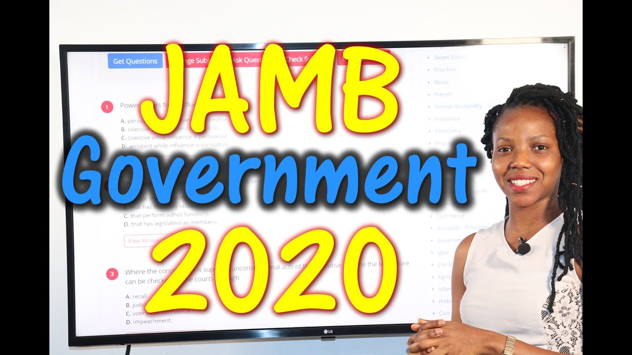 JAMB CBT Government 2020 Past Questions 1 - 20