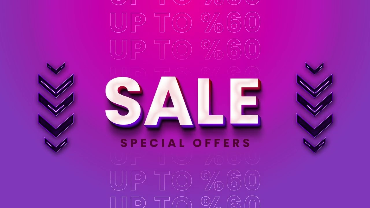 Sale  animations! Special offer and mega discount video