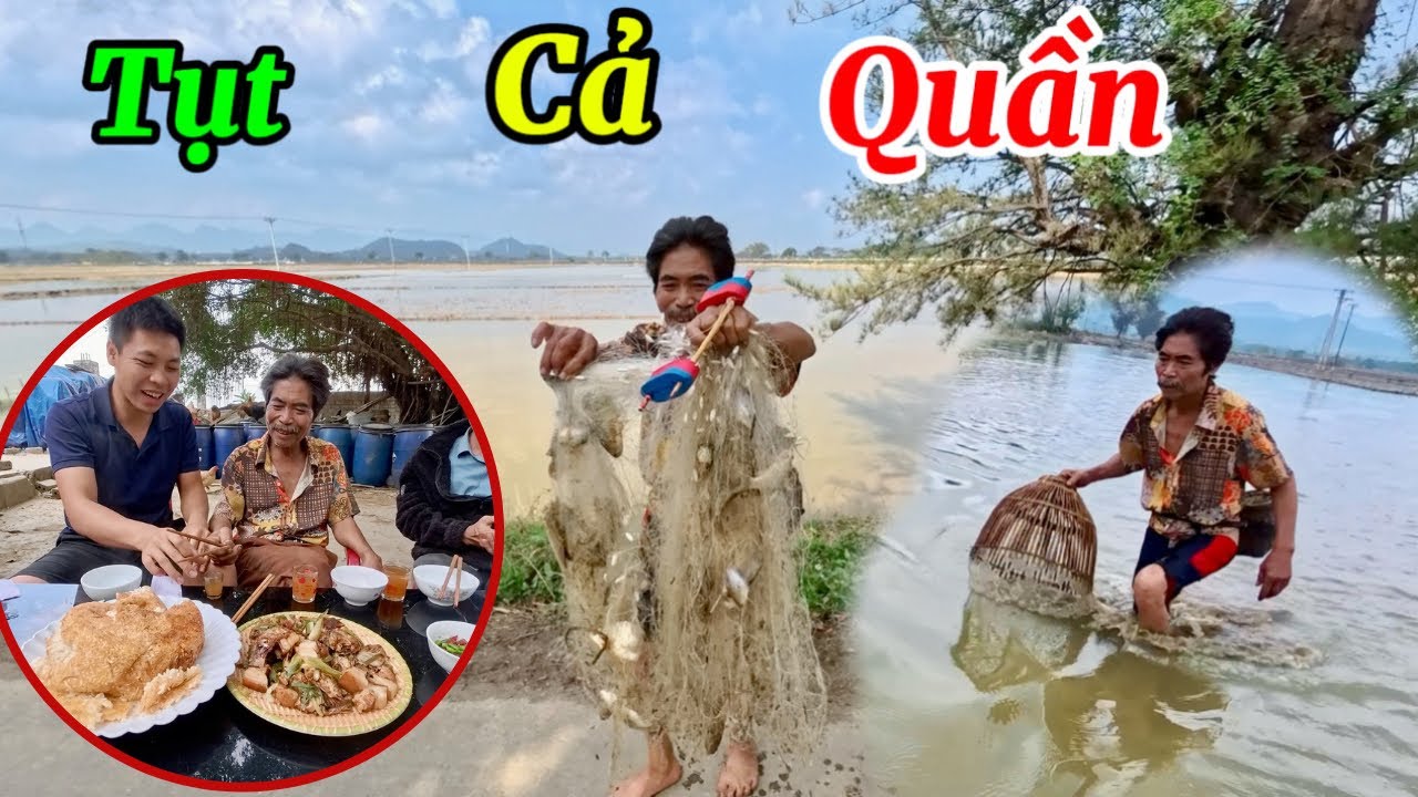 Tiếp Tục Đi Đánh Cá Diếc Đồng Về Kho Âm Phủ Ăn Kèm Với Cơm Độn Sắn Thời Bao Cấp | HUY ANH TV
