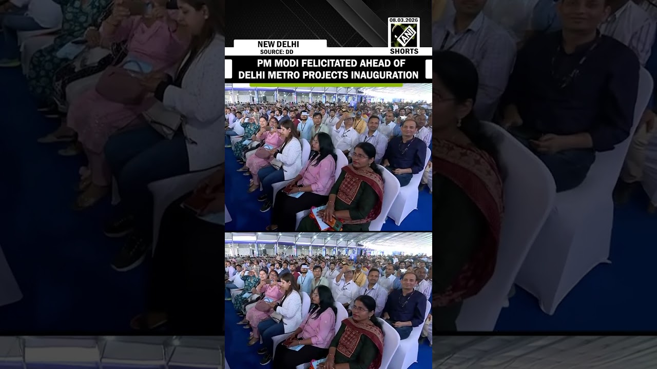 PM Narendra Modi felicitated ahead of Delhi Metro projects inauguration in Delhi