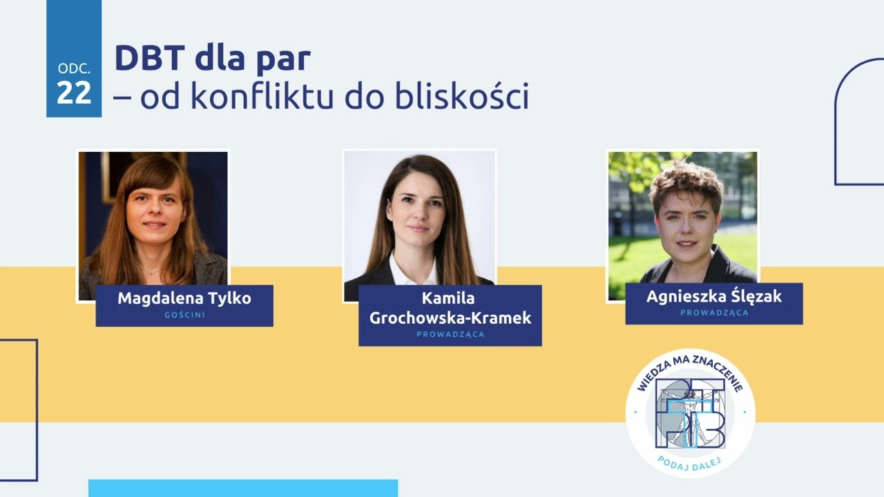DBT dla par - od konfliktu do bliskości. Gościni: Magdalena Tylko