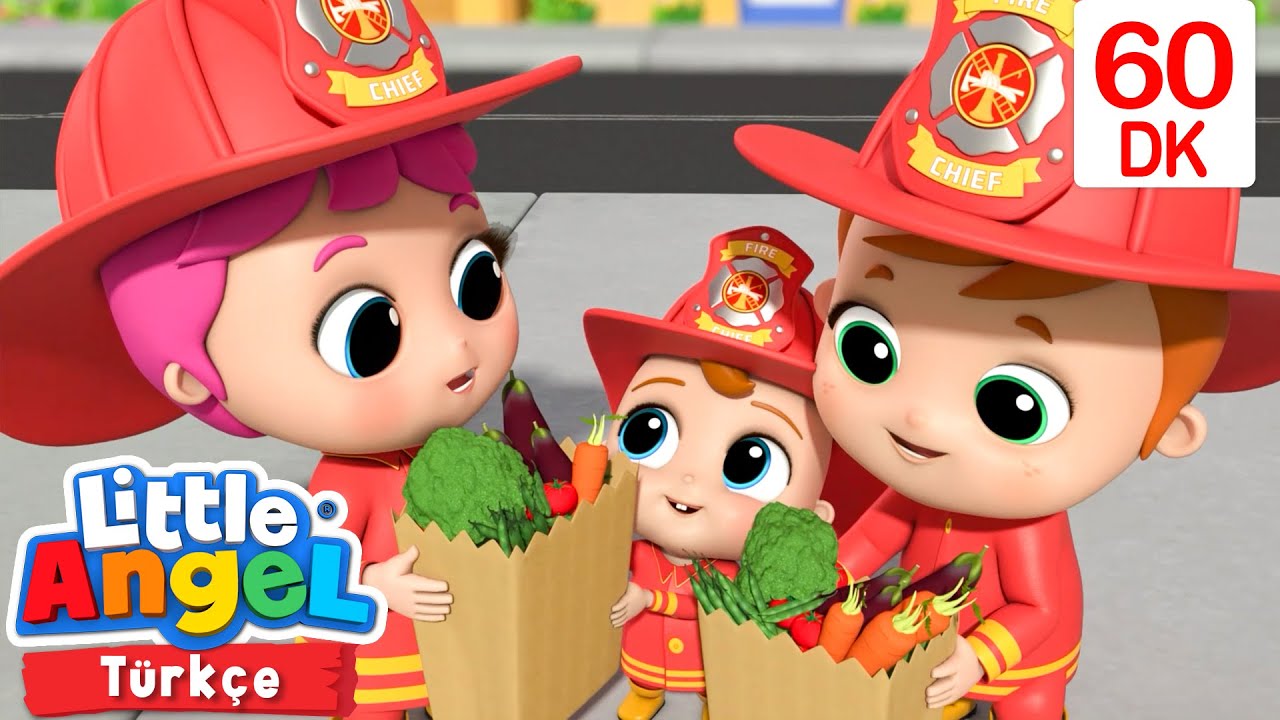 İtfaiyeciler Bizi Yangına Karşı Korur 🚒 | Eğlenceli Çocuk Şarkıları | Little Angel Türkçe