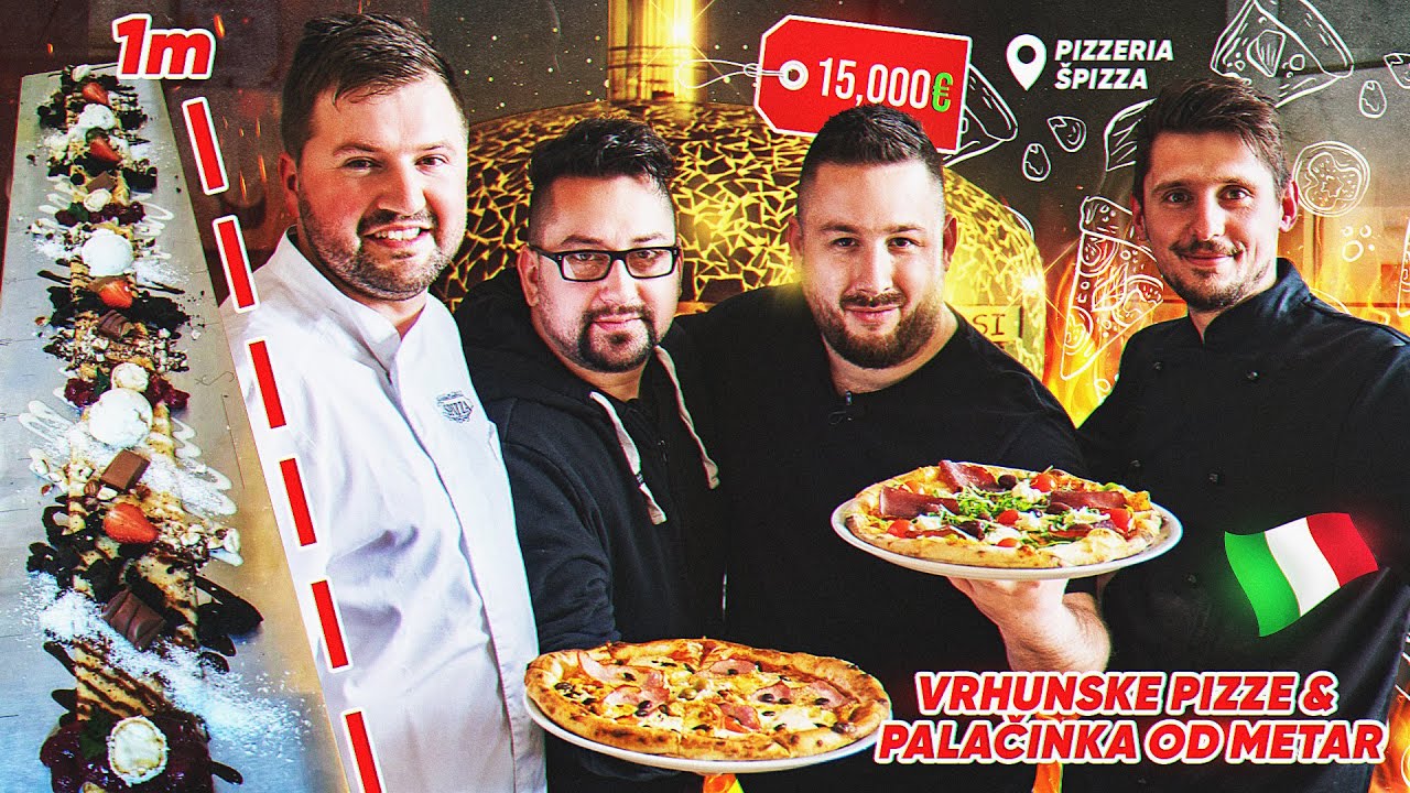 VRHUNSKE PIZZE IZ NAJSKUPLJE TALIJANSKE PEĆI *palačinka od METAR* | PIZZERIA ŠPIZZA