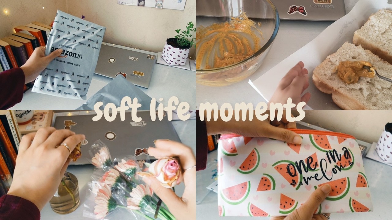 12:36 PM ✨ little joys at home | flowers, parcels & garlic bread