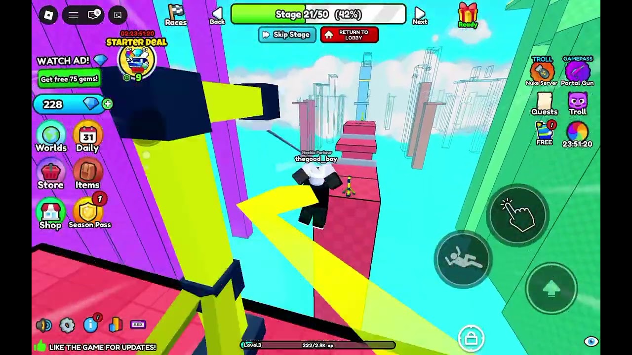 Parkour obby (roblox)  #roblox #obby #parkour #games #gaming #hobby