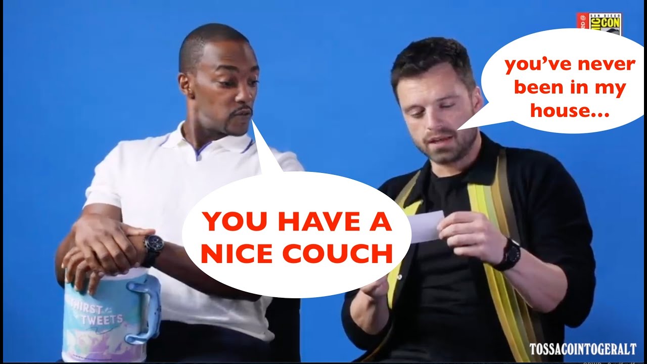 Sebastian Stan & Anthony Mackie being an odd couple for 8 min and 4 seconds