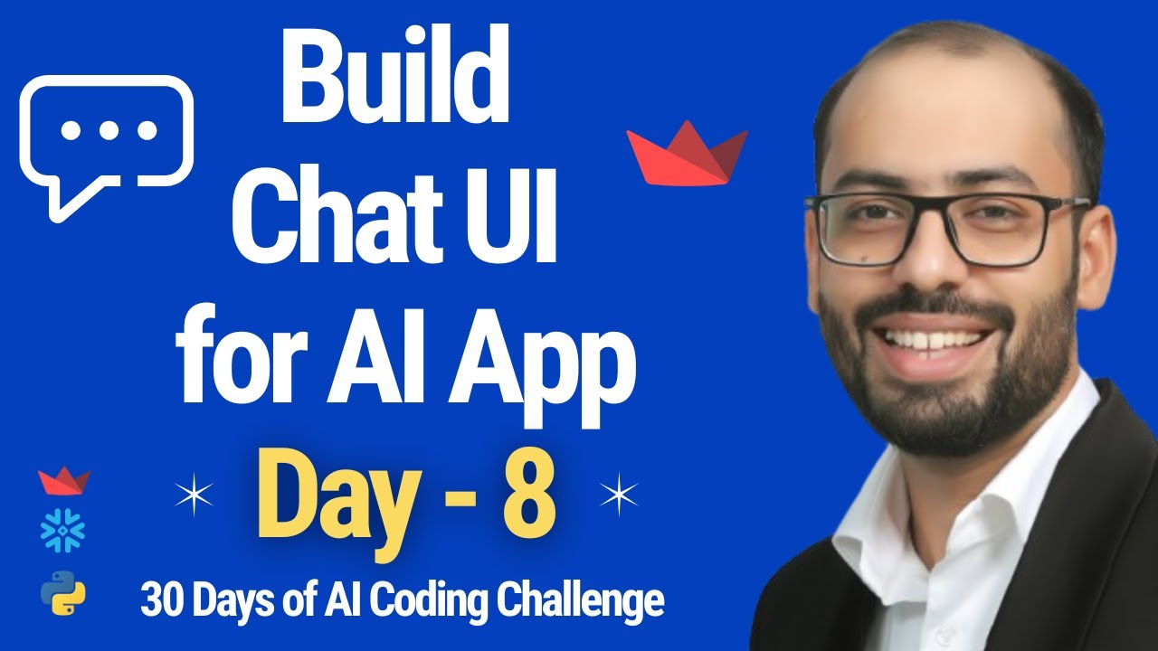 Make ChatBot AI App like ChatGPT 💬| Day 8 of 30 Days of AI Coding Challenge