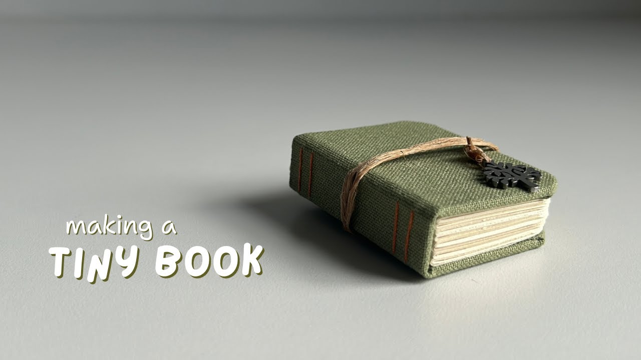 making a tiny book ✿ cozy bookbinding with music