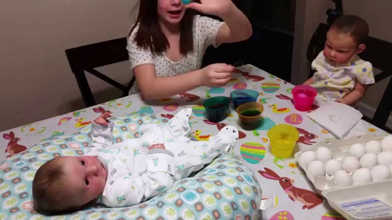 Reborn Toddler & Tambri Color Easter Eggs