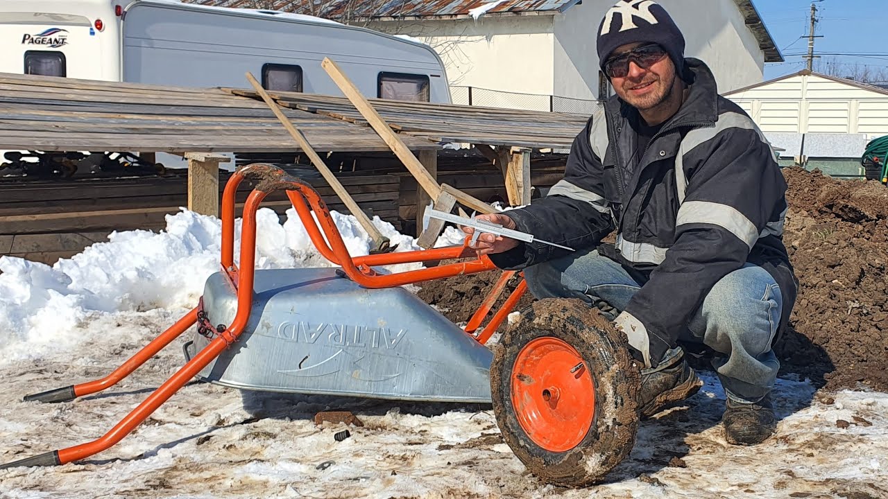 Altrad Limex 85L Dimensiune roata roaba, lungime ax diametru #construction #wheelbarrow #flattire