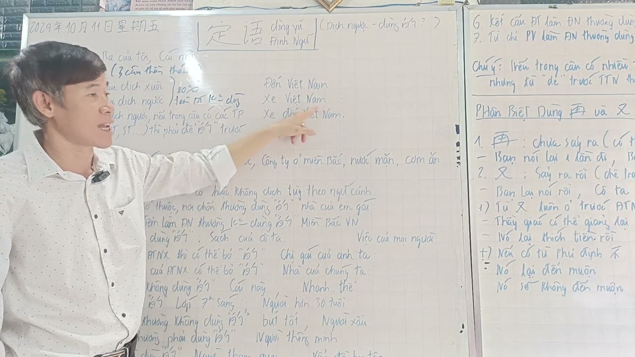 Định ngữ trong tiếng Trung đầy đủ nhất