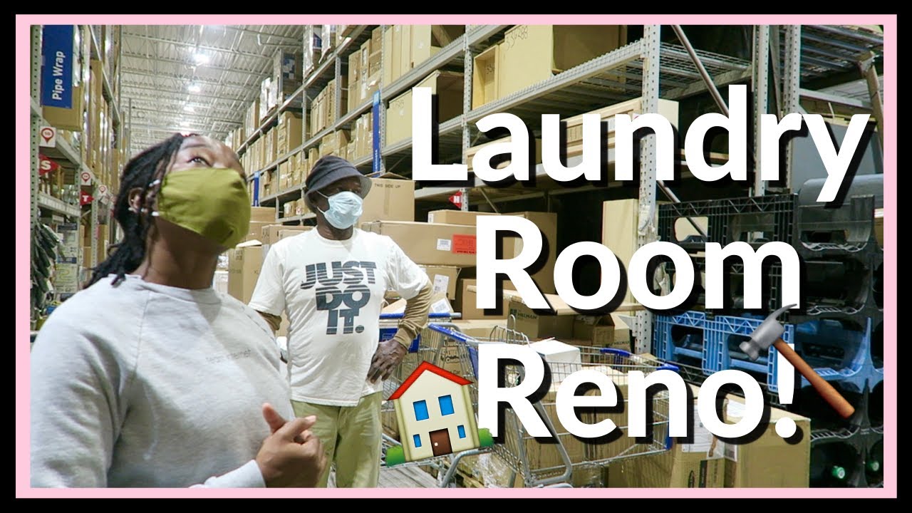 DECORATE WITH ME | Laundry Room Renovation! Shopping for Cabinets!